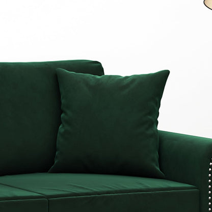 Almofadas decorativas 2 pcs 40x40 cm veludo verde-escuro