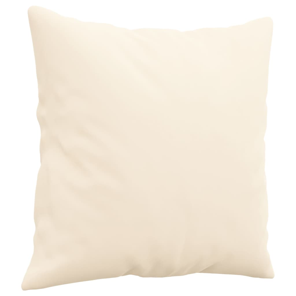 Almofadas decorativas 2 pcs 40x40 cm veludo cor creme