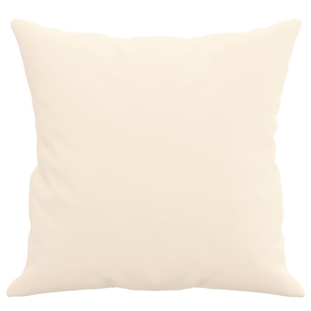 Almofadas decorativas 2 pcs 40x40 cm veludo cor creme