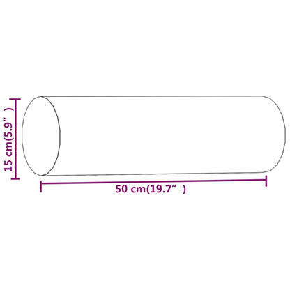 Almofadas decorativas 2 pcs Ø15x50 cm tecido cinzento-escuro