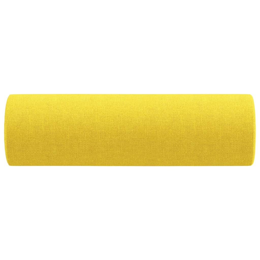 Almofadas decorativas 2 pcs Ø15x50 cm tecido amarelo-claro