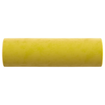 Almofadas decorativas 2 pcs Ø15x50 cm veludo amarelo