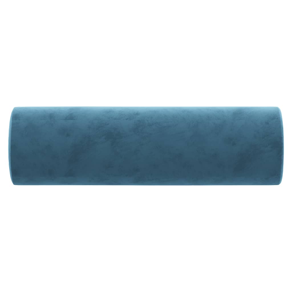 Almofadas decorativas 2 pcs Ø15x50 cm veludo azul