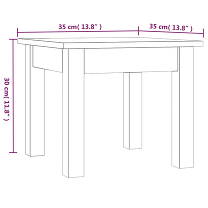 Mesa de centro 35x35x30 cm pinho maciço preto