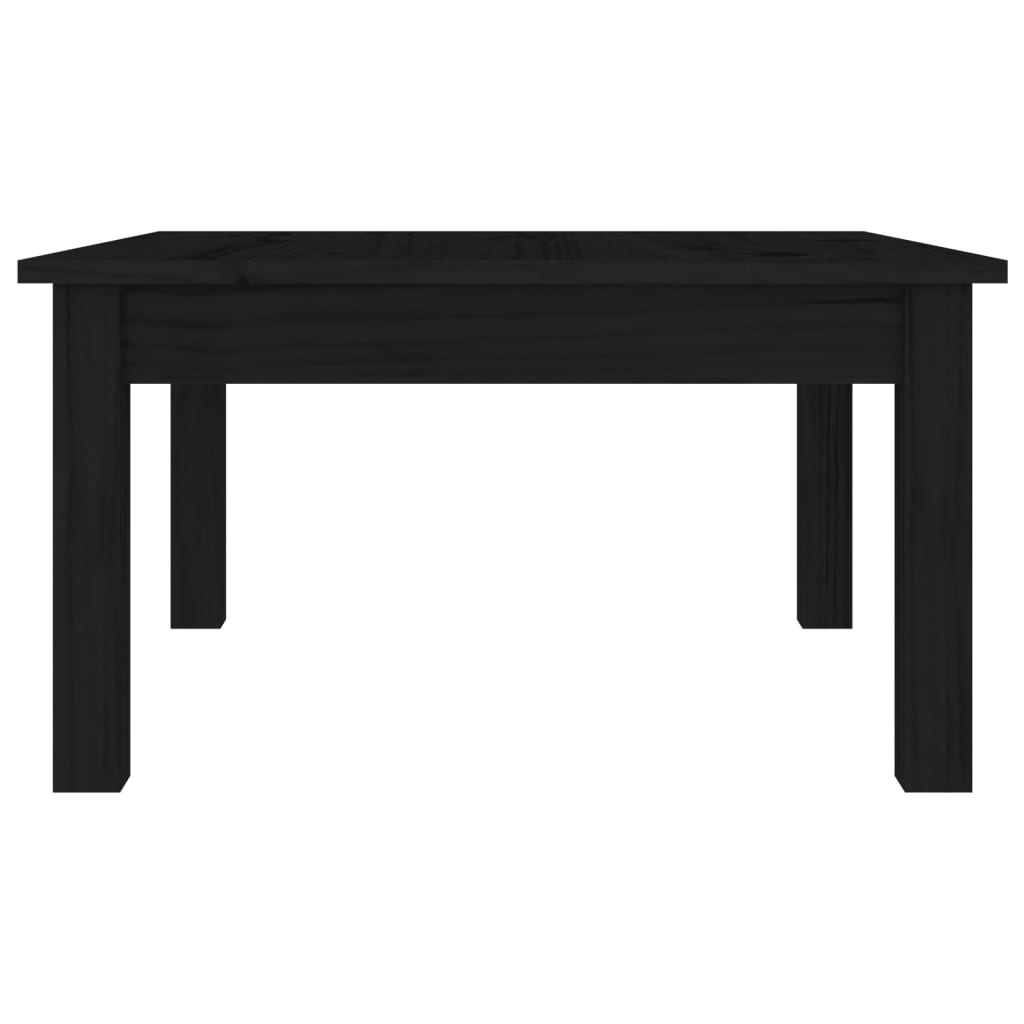 Mesa de centro 55x55x30 cm pinho maciço preto