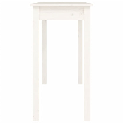 Consola de Entrada Quinn - 110 x 40 x 75 cm - Cor Branco - Madeira de Pinho Maciça - Design Rústico