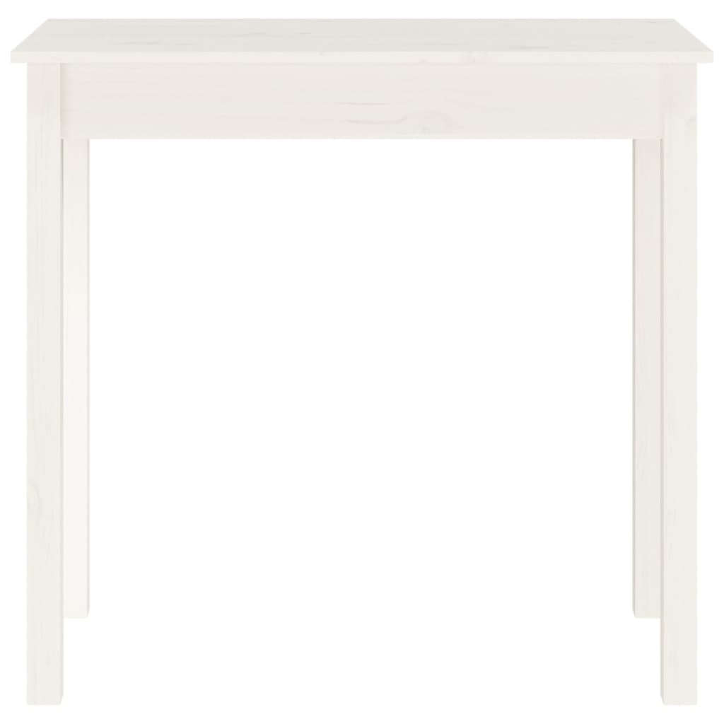 Mesa consola 80x40x75 cm madeira de pinho maciça branco