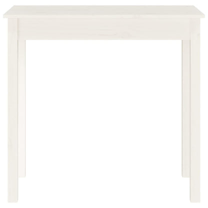 Mesa consola 80x40x75 cm madeira de pinho maciça branco