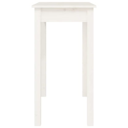 Mesa consola 80x40x75 cm madeira de pinho maciça branco