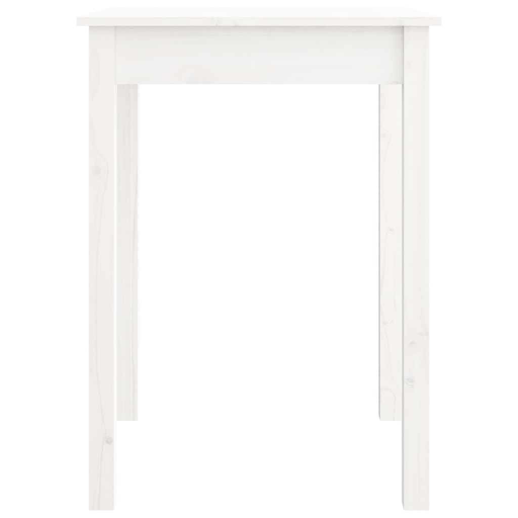 Mesa de jantar 55x55x75 cm madeira de pinho maciça branco