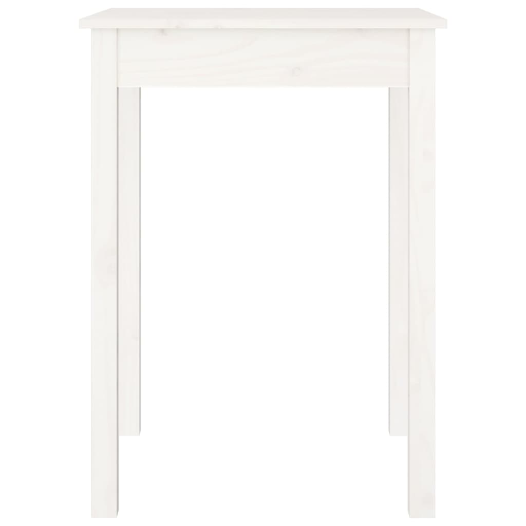 Mesa de jantar 55x55x75 cm madeira de pinho maciça branco