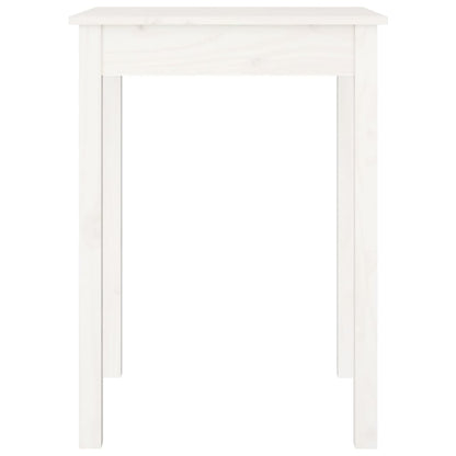 Mesa de jantar 55x55x75 cm madeira de pinho maciça branco