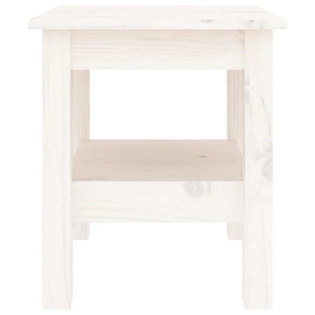 Mesa de centro 35x35x40 cm pinho maciço branco