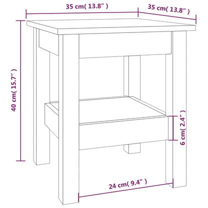 Mesa de centro 35x35x40 cm pinho maciço branco