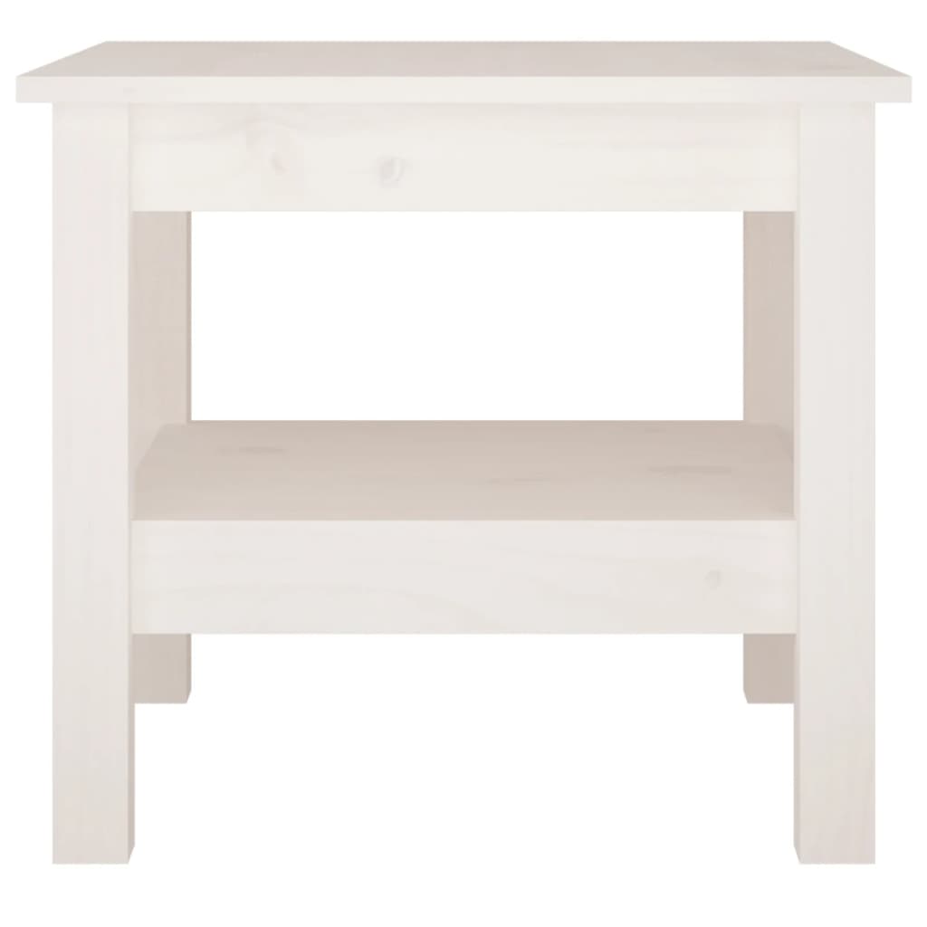 Mesa de centro 45x45x40 cm pinho maciço branco