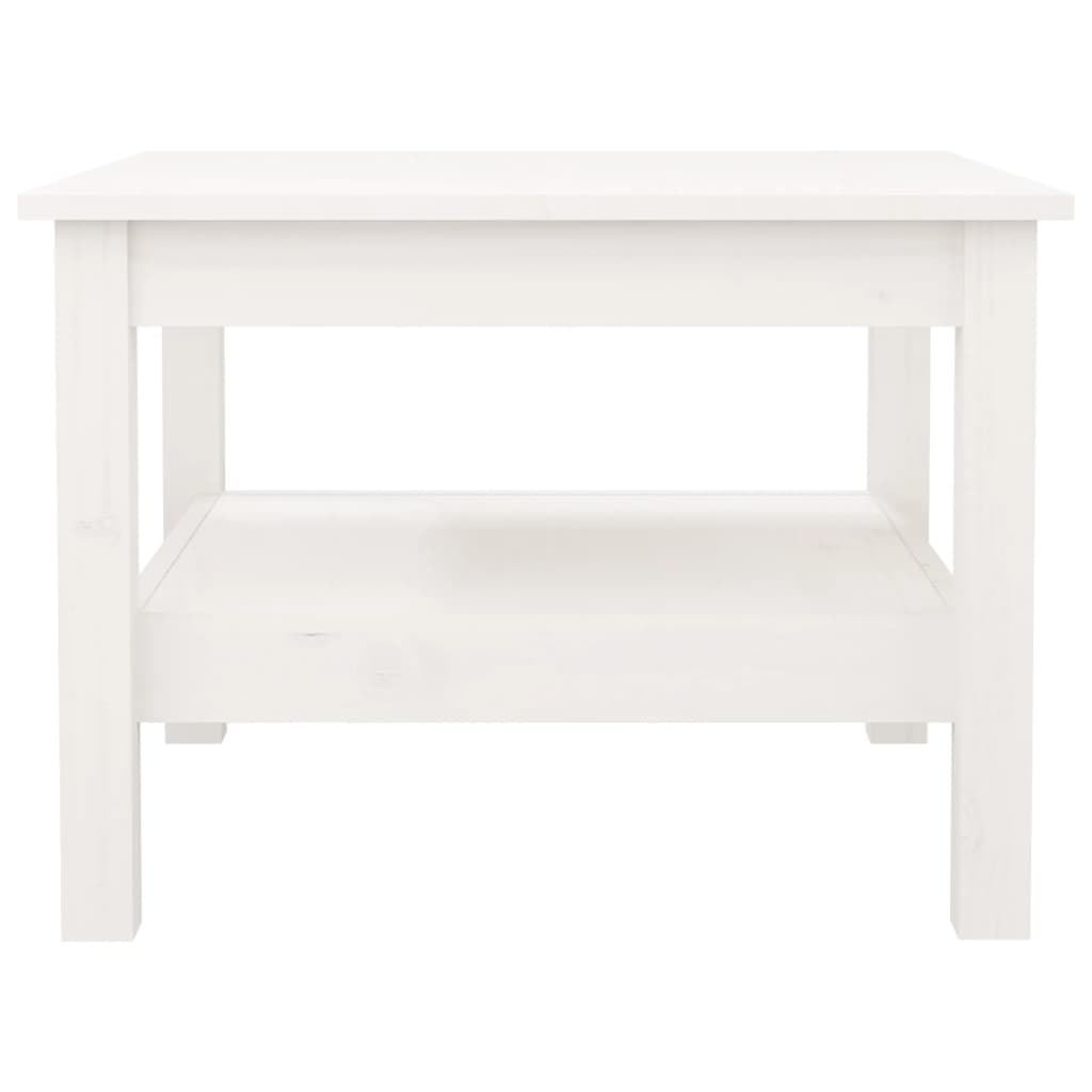 Mesa de centro 55x55x40 cm pinho maciço branco