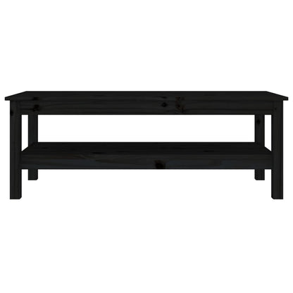 Mesa de centro 110x50x40 cm pinho maciço preto