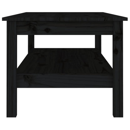 Mesa de centro 110x50x40 cm pinho maciço preto