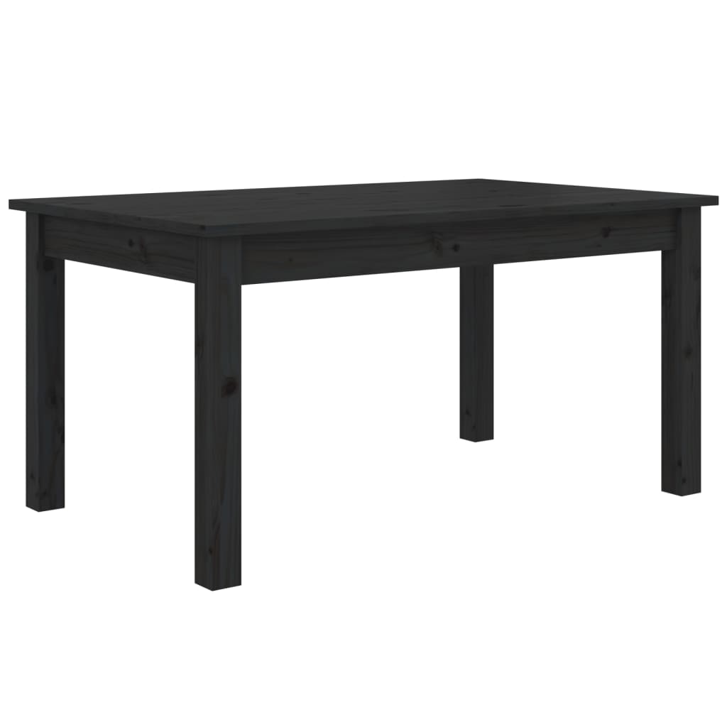 Mesa de centro 80x50x40 cm madeira de pinho maciça preto