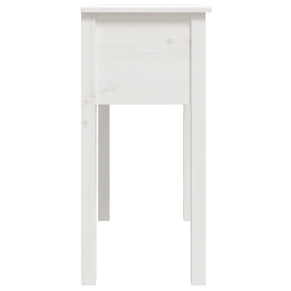 Mesa consola 70x35x75 cm pinho maciço branco