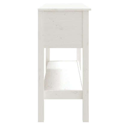 Mesa consola 100x35x75 cm pinho maciço branco