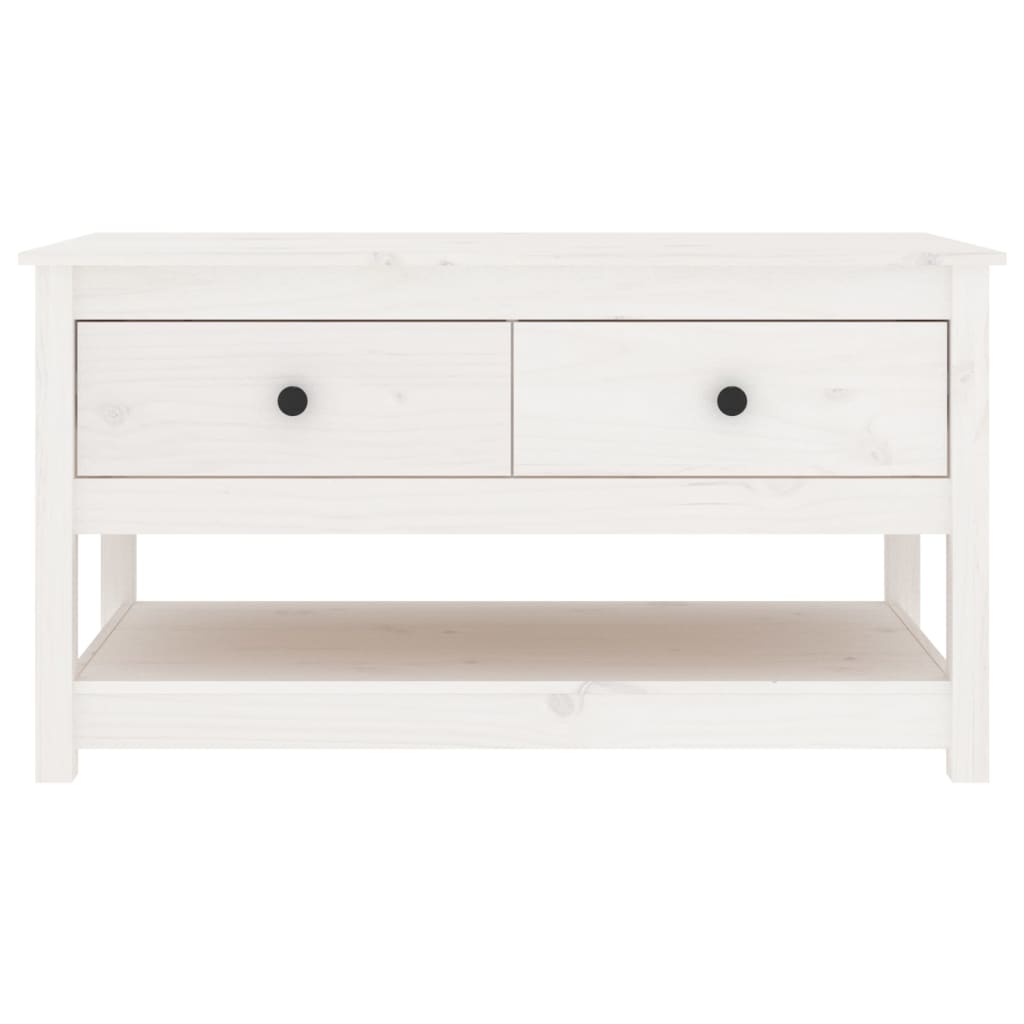 Mesa de centro 102x49x55 cm pinho maciço branco