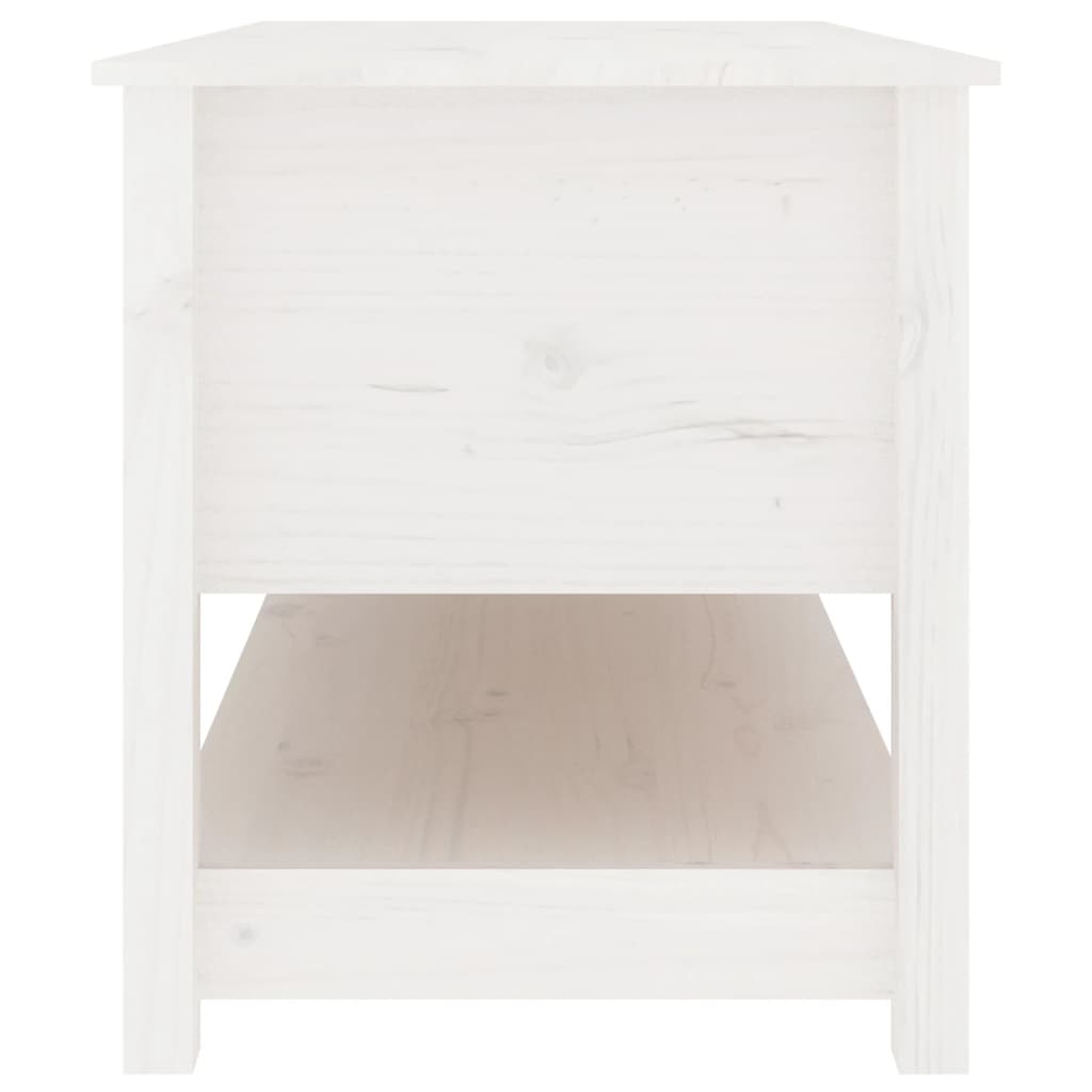 Mesa de centro 102x49x55 cm pinho maciço branco