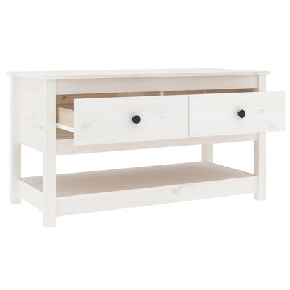 Mesa de centro 102x49x55 cm pinho maciço branco