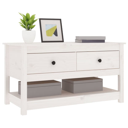 Mesa de centro 102x49x55 cm pinho maciço branco