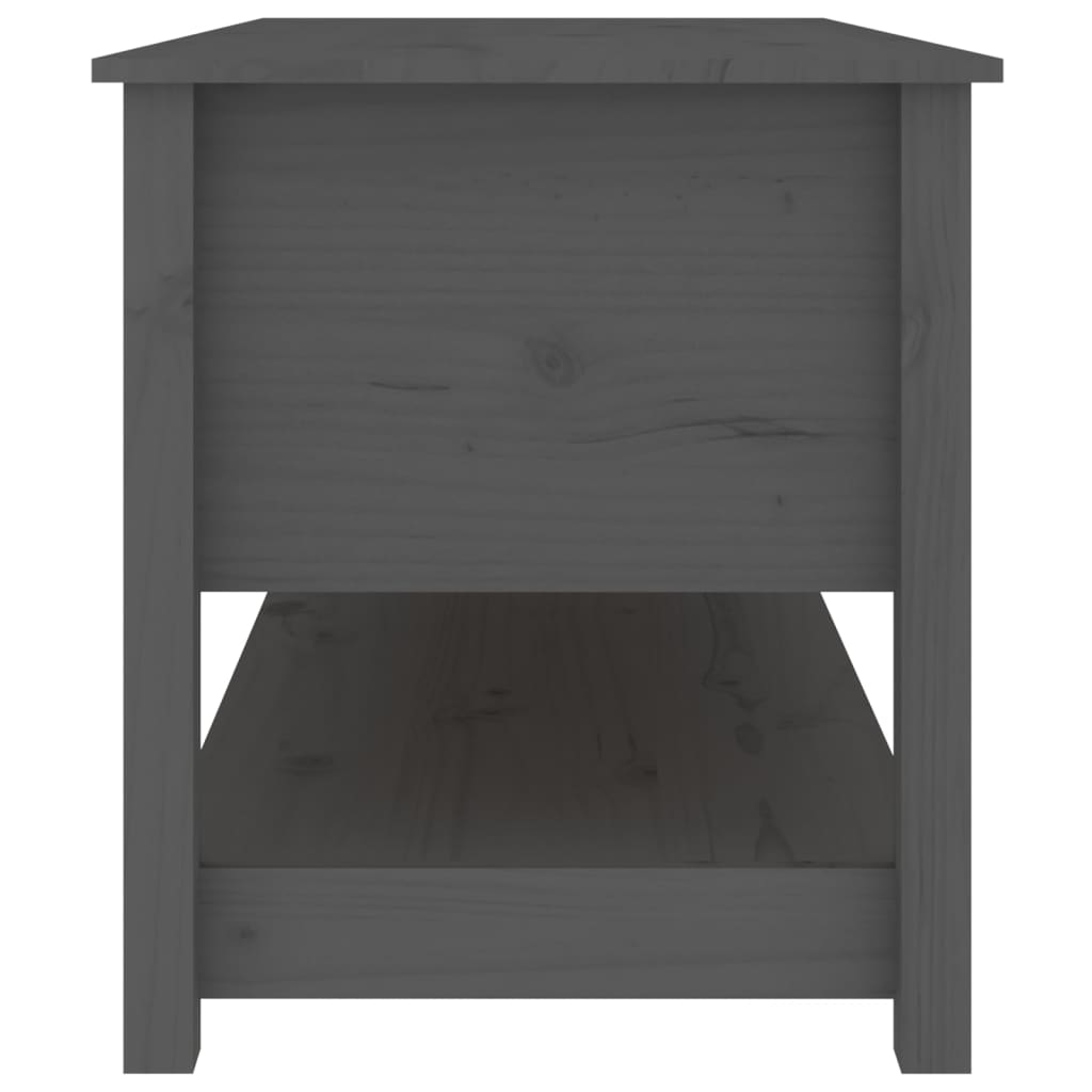 Mesa de centro 102x49x55 cm pinho maciço cinza