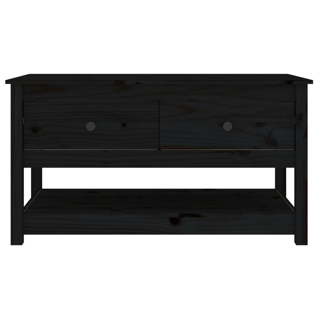 Mesa de centro 102x49x55 cm pinho maciço preto