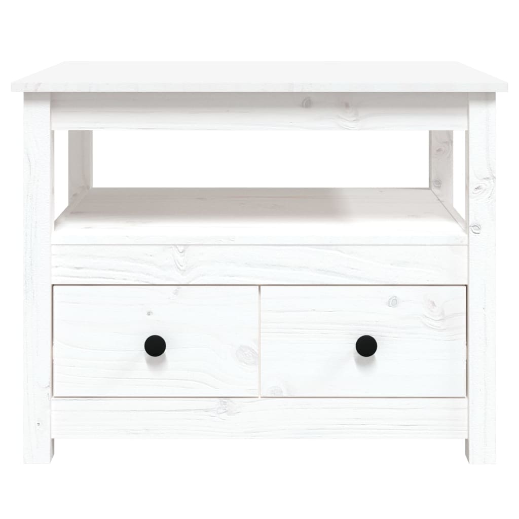 Mesa de centro 71x49x55 cm pinho maciço branco