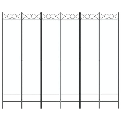 Biombo com 6 painéis 240x200 cm tecido branco