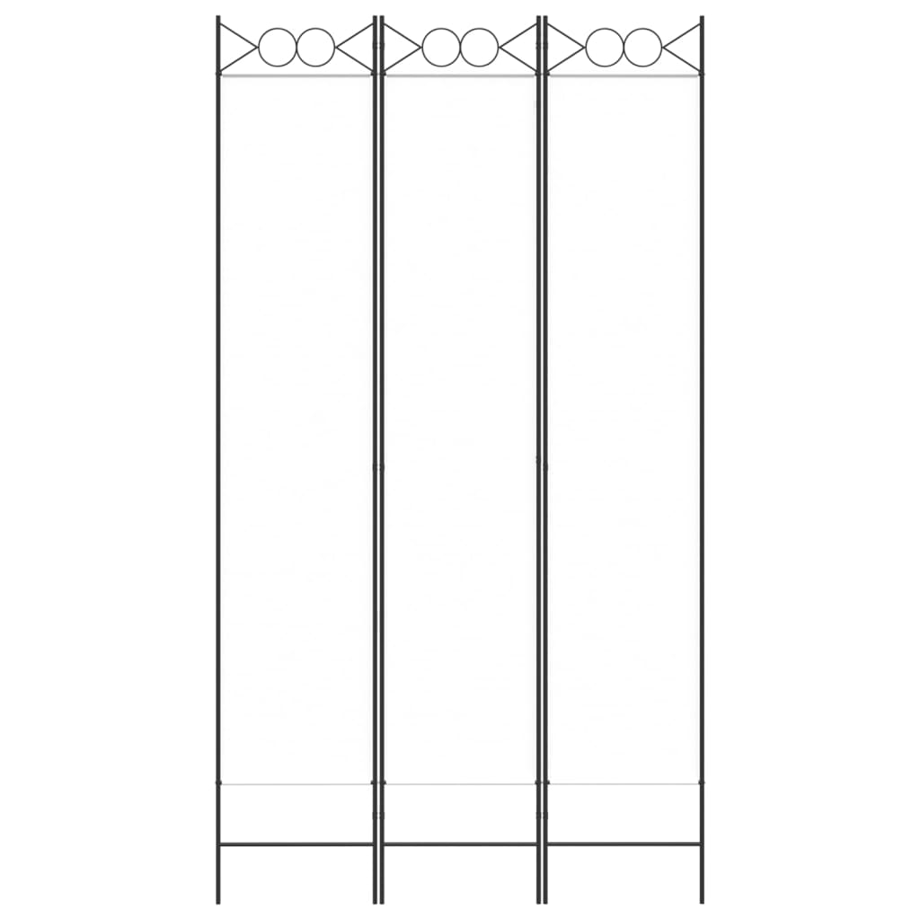 Biombo com 3 painéis 120x220 cm tecido branco