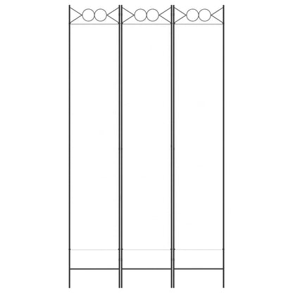 Biombo com 3 painéis 120x220 cm tecido branco