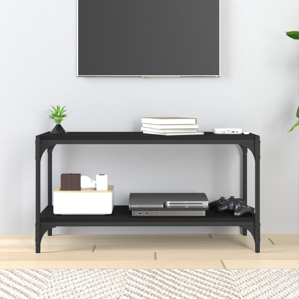 Mesa de Apoio Lotesa de 80 cm - Preto - Design Industrial