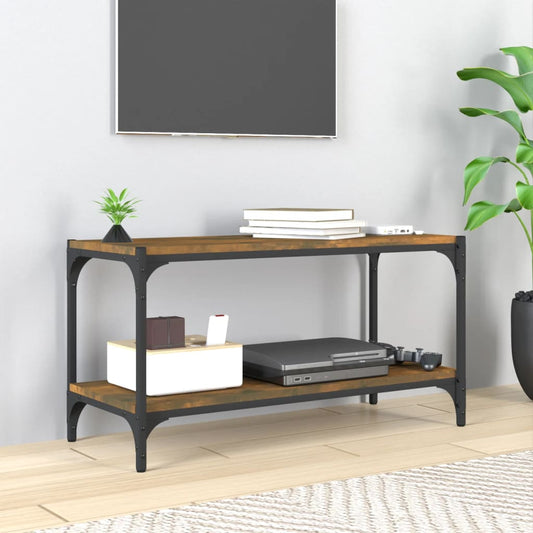 Mesa de Apoio Lotesa de 80 cm - Madeira Rústica - Design Industrial