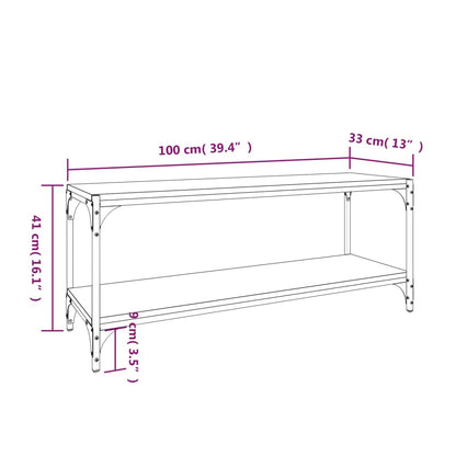 Mesa de Apoio Lotesa de 100 cm - Preto - Design Industrial