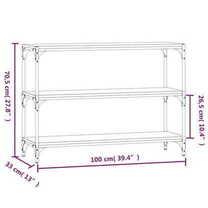 Estante 100x33x70,5 cm derivados de madeira/aço cinza sonoma