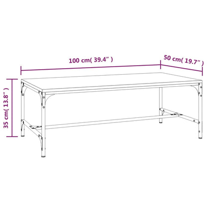 Mesa de centro 100x50x35 cm derivados de madeira cinza sonoma