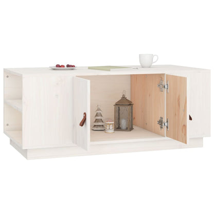 Mesa de centro 100x50x41 cm pinho maciço branco