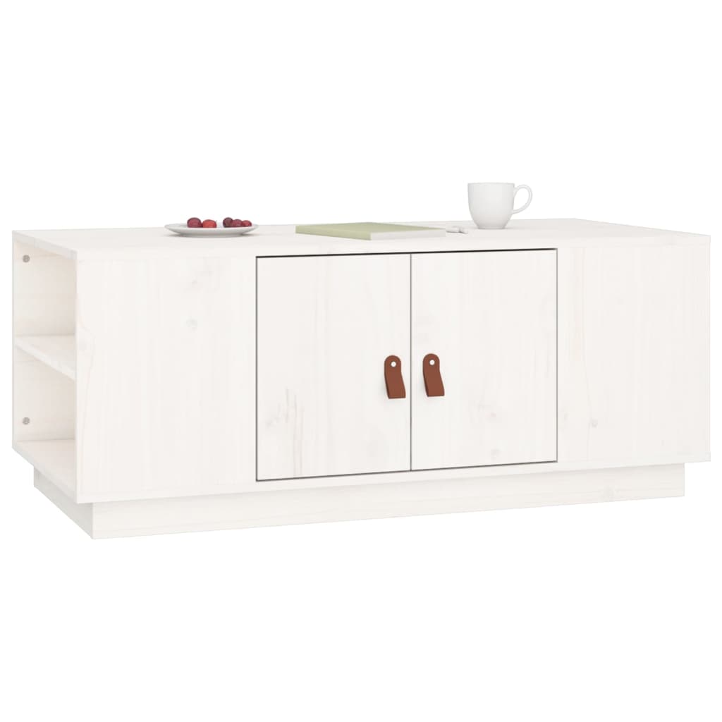 Mesa de centro 100x50x41 cm pinho maciço branco