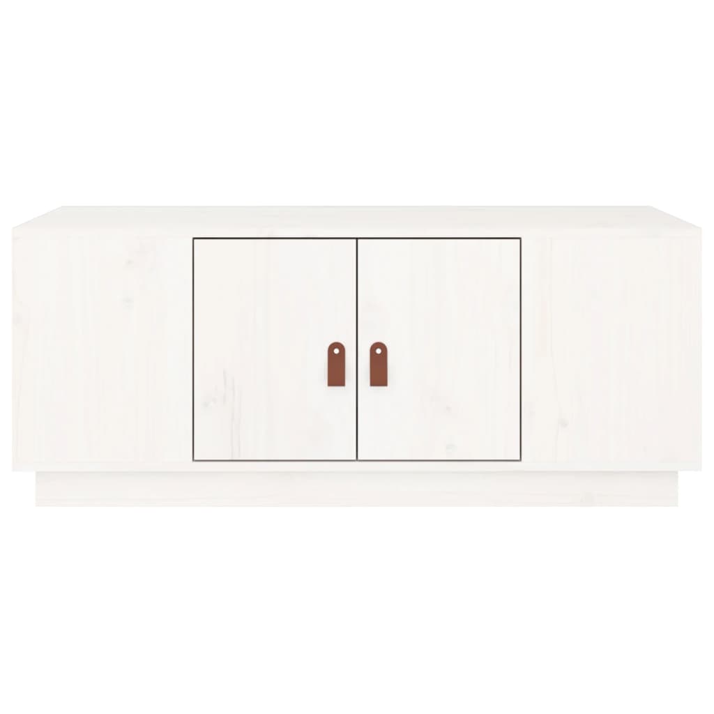 Mesa de centro 100x50x41 cm pinho maciço branco