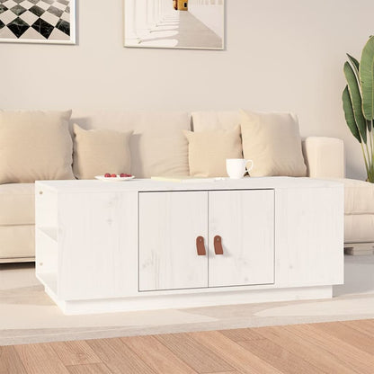 Mesa de centro 100x50x41 cm pinho maciço branco