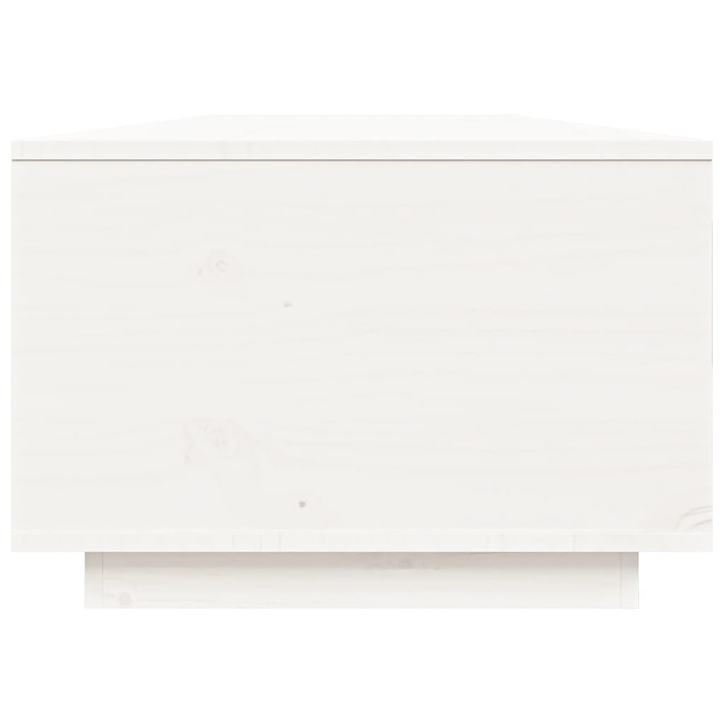 Mesa de centro 80x80x35,5 cm madeira de pinho maciça branco