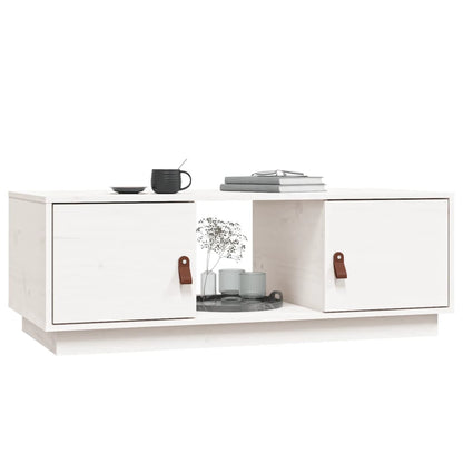 Mesa de centro 100x50x35 cm pinho maciço branco