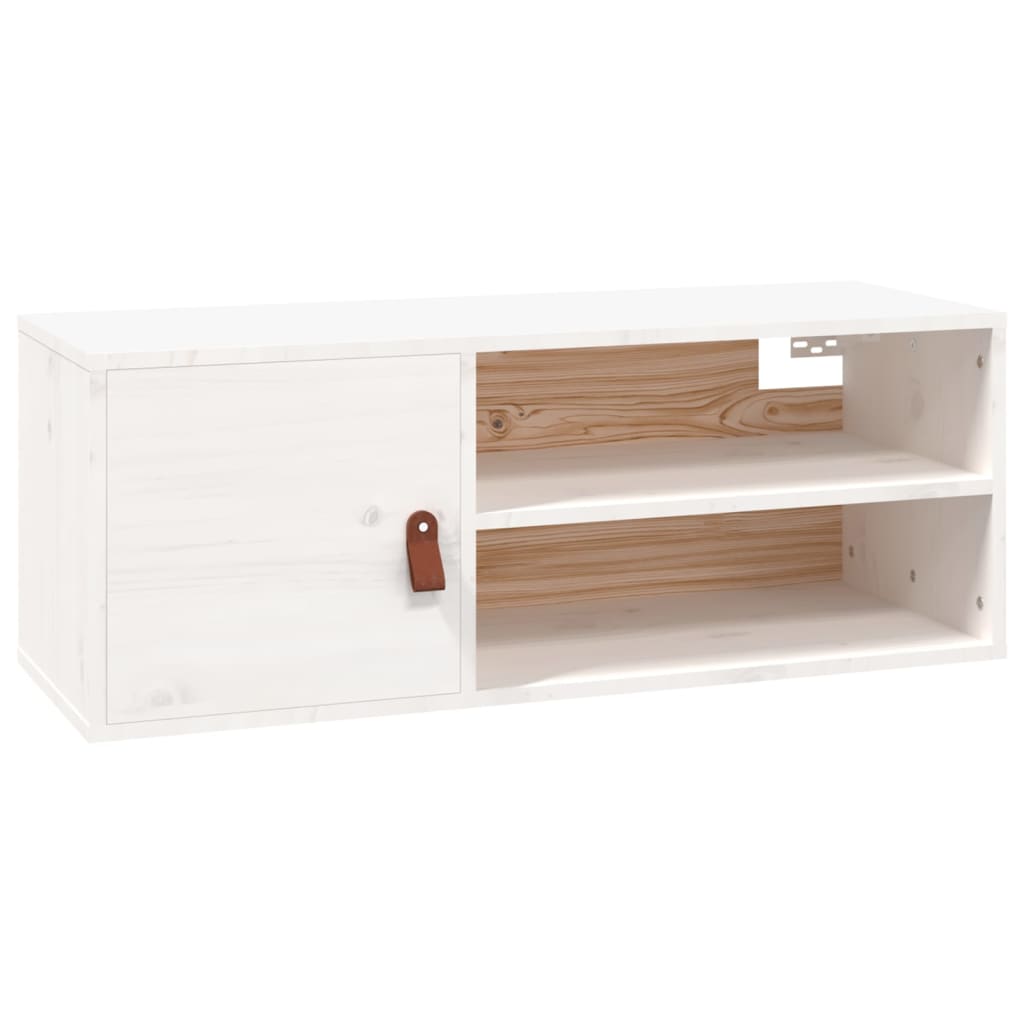 Armários de parede 2 pcs 80x30x30 cm pinho maciço branco