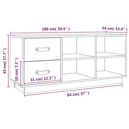 Banco sapateira 100x34x45 cm pinho maciço