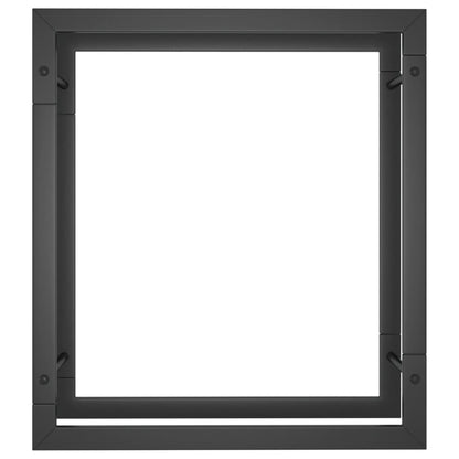 Suporte para lenha 50x28x56 cm aço preto mate