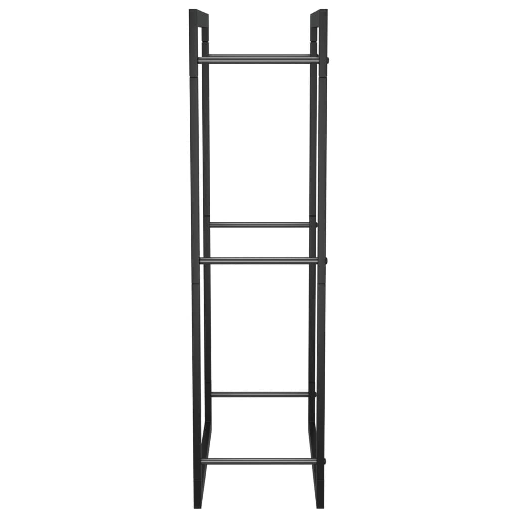 Suporte para lenha 50x28x94 cm aço preto mate